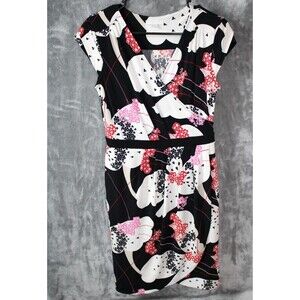 New York & Co Floral Lined Midi Dress Women's Size S